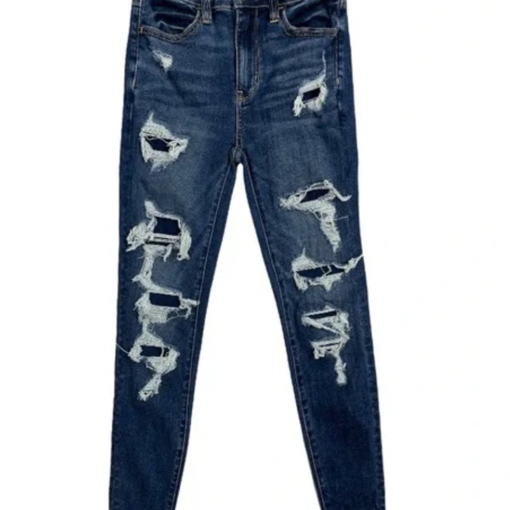 AE Ne(x)t Level Patched Super High-Waisted Jegging Sz 12 Short